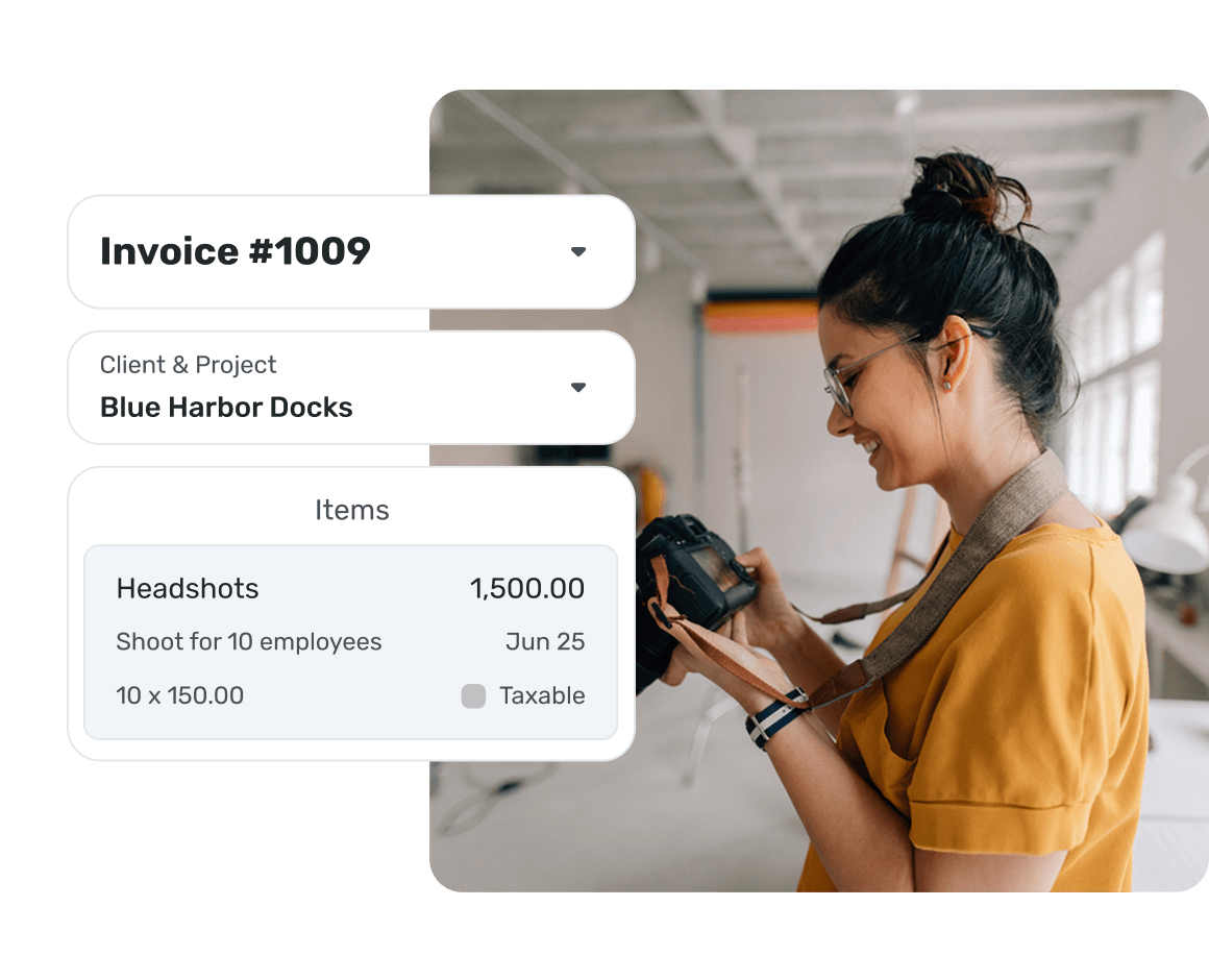 Click to create an invoice