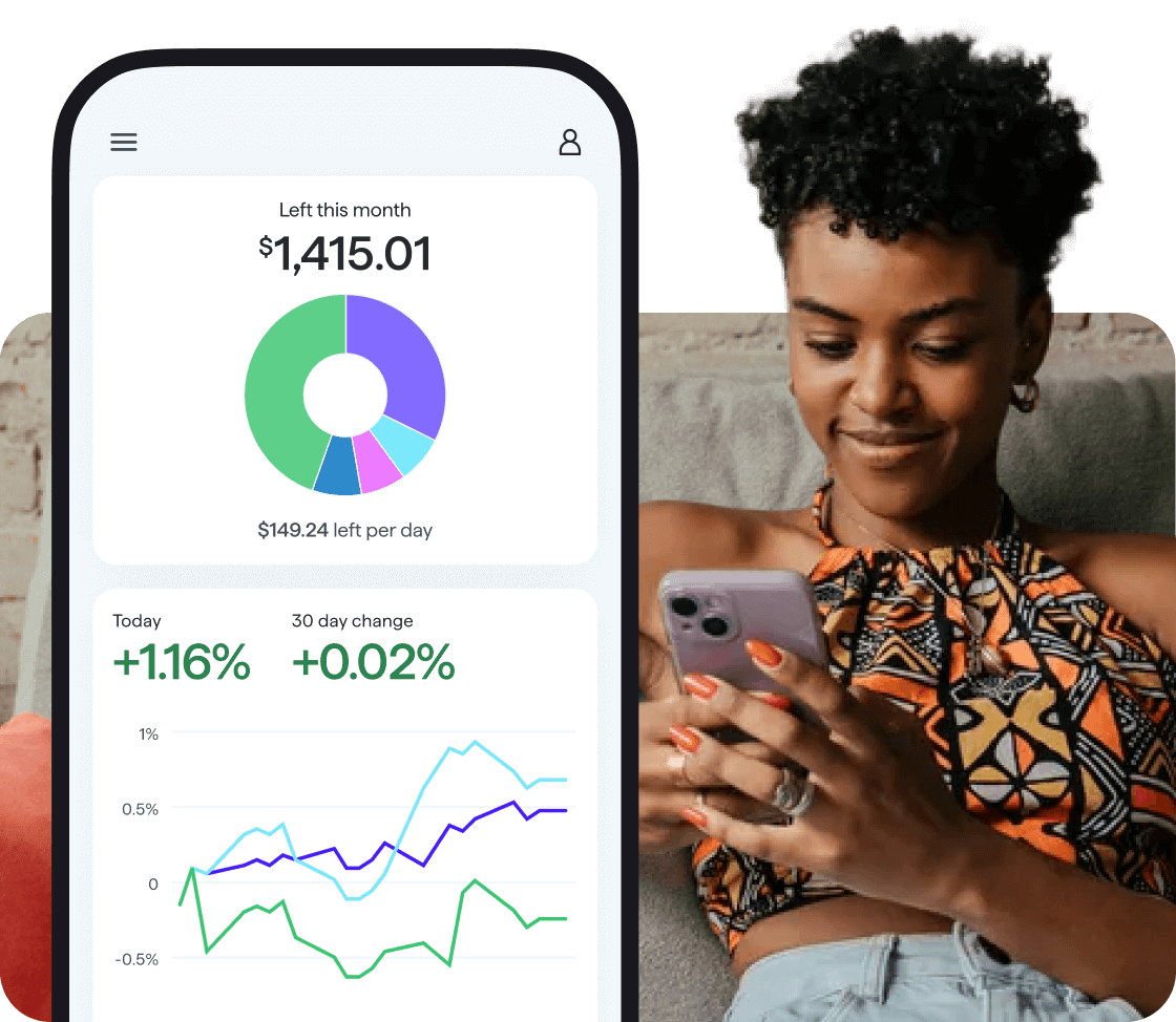 Person using budget app