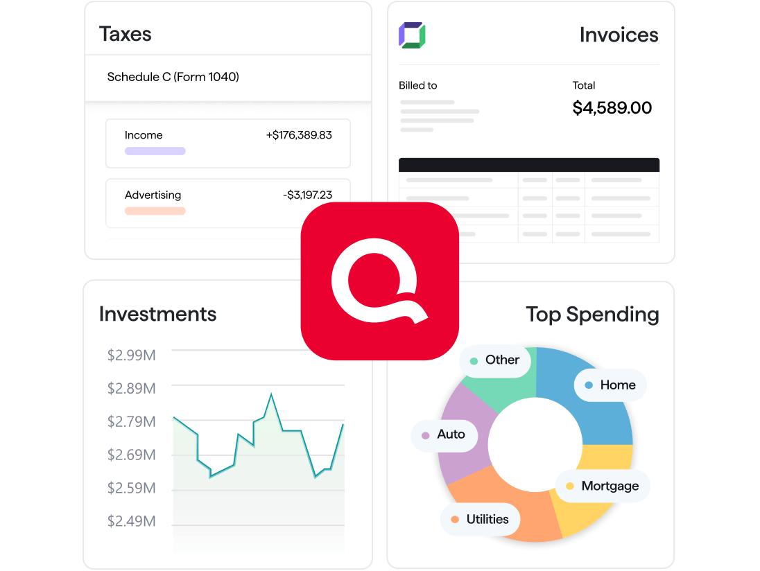 Financial dashboard interface